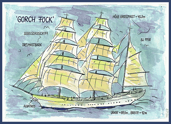 Segelschulschiff 'Gorch Fock', Dreimastbark